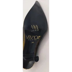 VITAMORI Damen Pumps, gold/bronze mit Verzierungen - Gr.36 - Bild 4