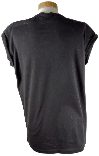 T-Shirt  'Lionsgate', ärmellos mit Rundhalsausschnitt, schwarz mit Aufdruck, Größe 40 – Bild 3