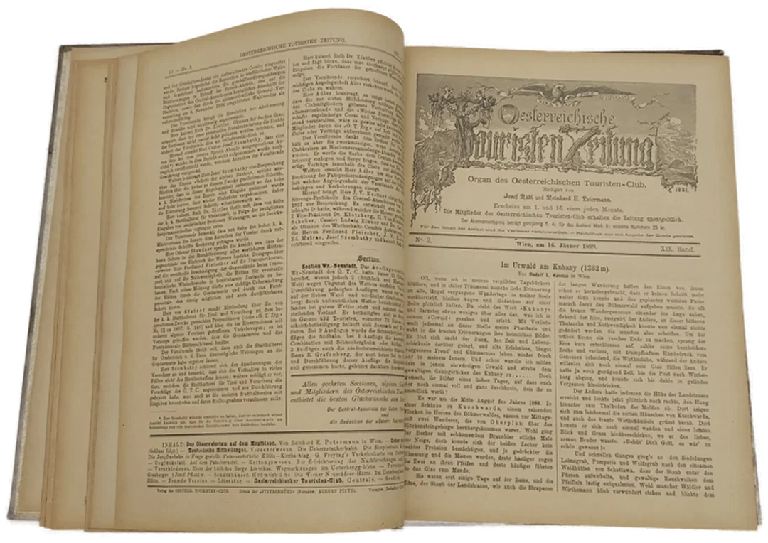 Buch Österreichische Touristen Zeitung Band 1899 XIX  und 1901 XXI – Bild 4