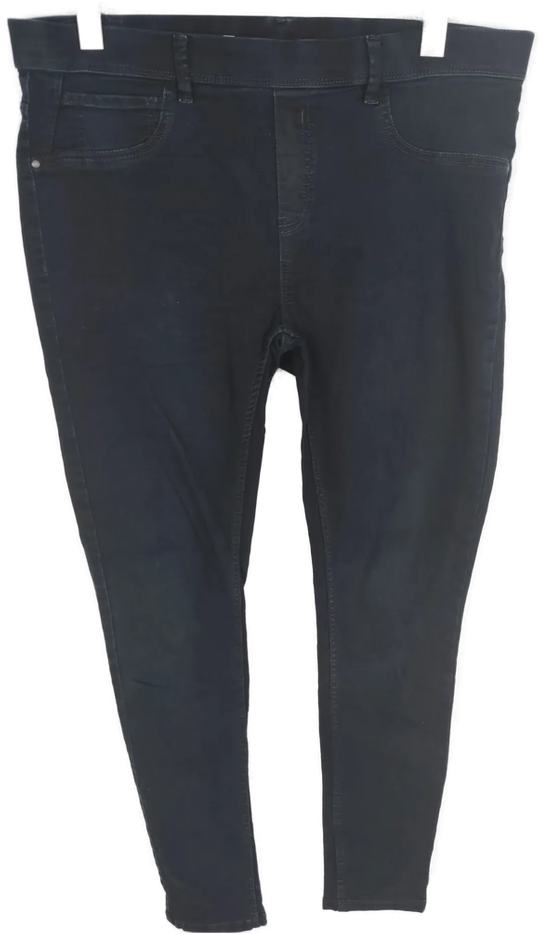 Jeans lang mit Stretch und Gummizugbund, dunkelblau mit Taschen, Größe 44 - Bild 1