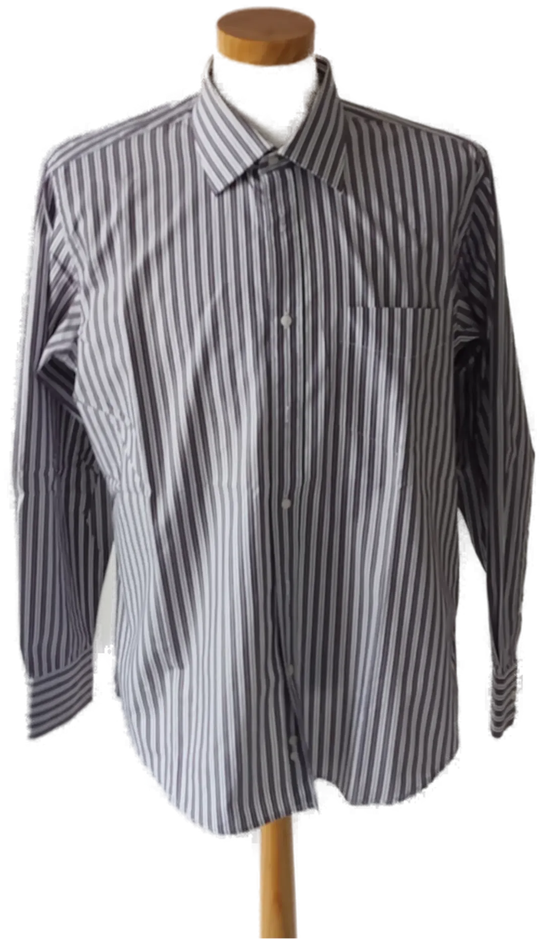 COMMANDER Herrenhemd langarm weiß/violett gestreift - Gr.43 - Bild 4