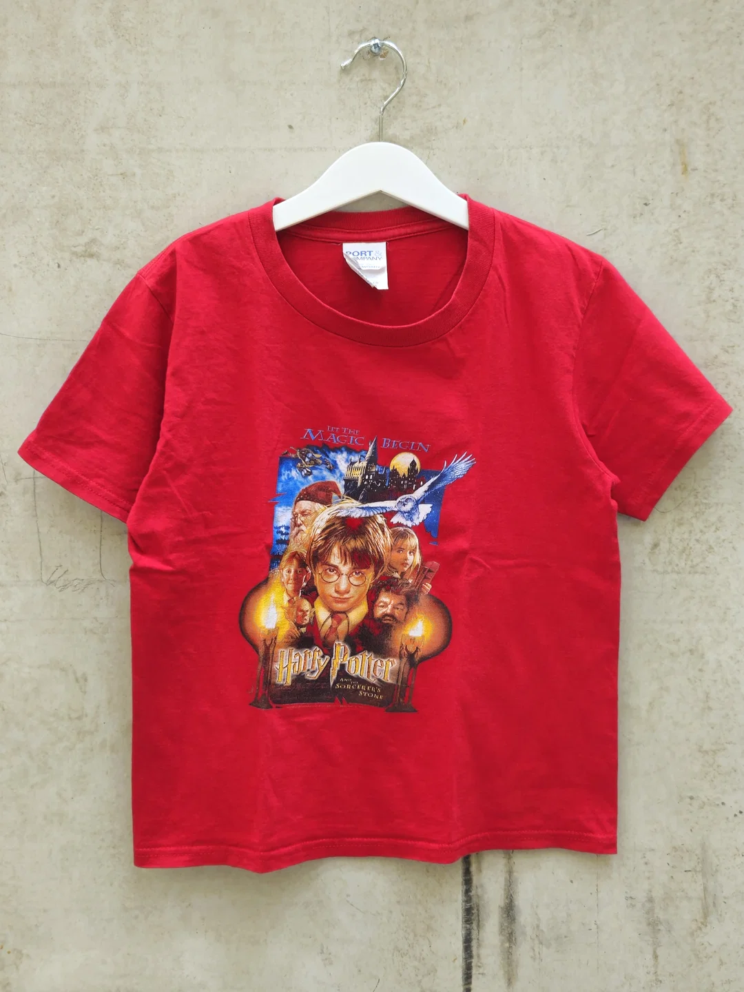 Kinder Vintage T-Shirt mit Harry Potter-Aufdruck, rot - Gr. 128 – Bild 1