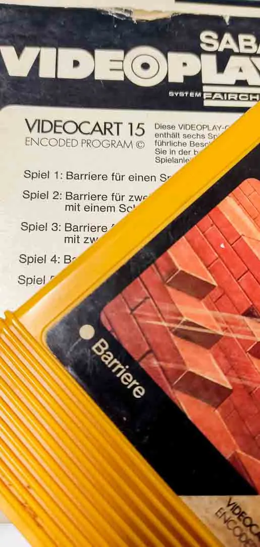 SABA Videoplay Videocart 15 – Barriere (System Fairchild) Vintage – Bild 2