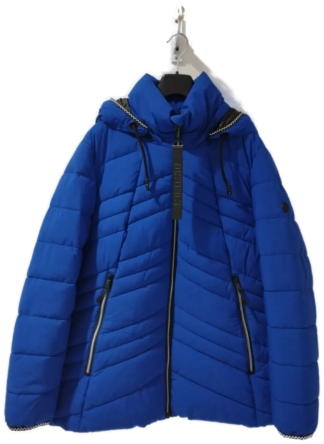 Steppjacke, District, mit Kapuze, blau  - Bild 4