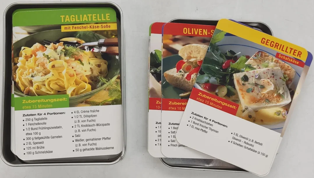 Die Rezept Box 50 Rezeptkarten mit färbigen Abbildungen 15 Minuten Gerichte – Bild 2