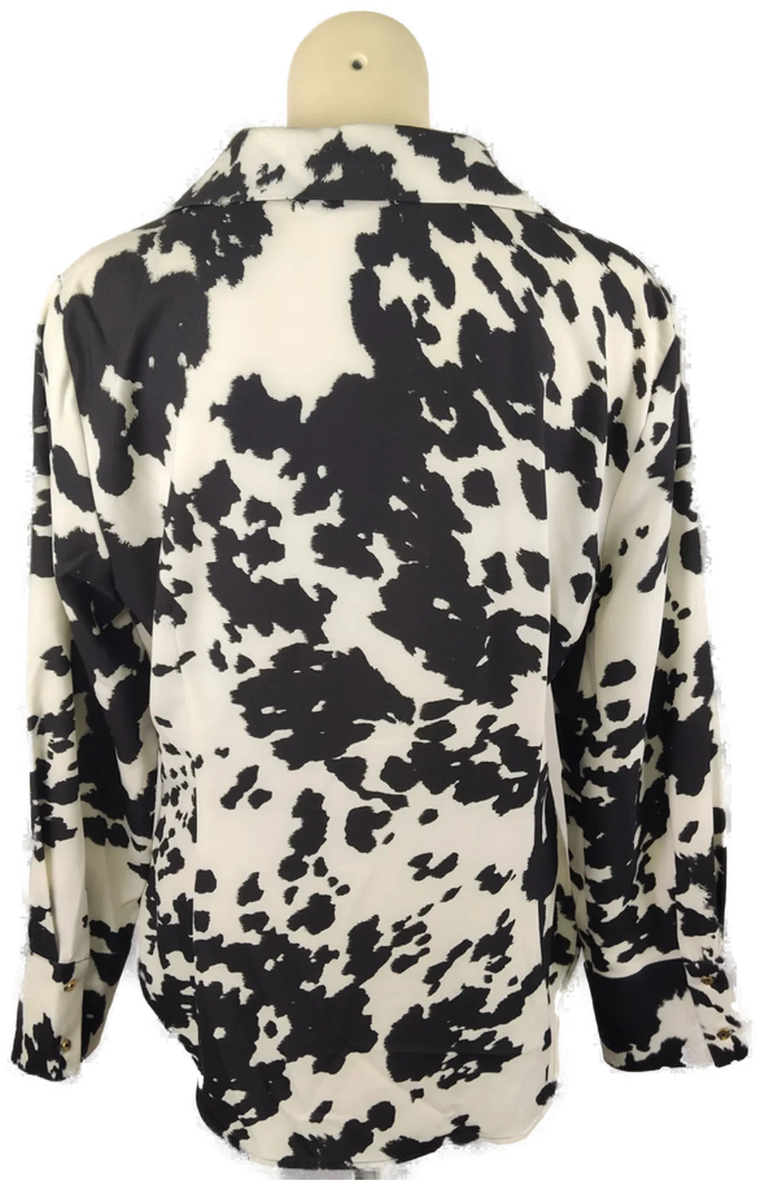 Zara Damenbluse Größe 44 in Schwarz-Weiß | Animal Print – Bild 3