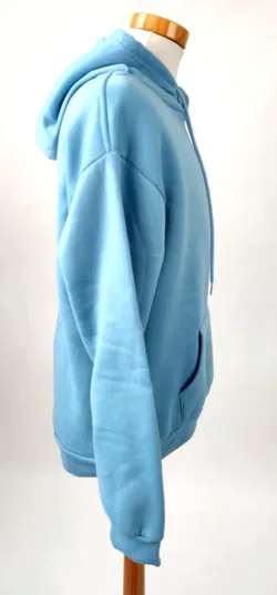 Shein Herren Kapuzensweater hellblau - Gr. L/EUR 50 - Bild 3