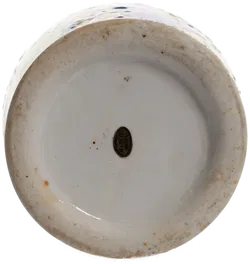  Große elegante Porzellanvase – Blau mit Kirschblüten-Motiv – Handbemalt  - Bild 3