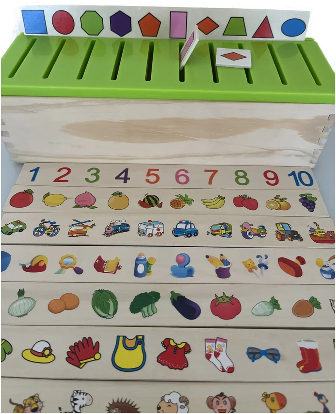 Montessori Knowledge Classification Box Kinder - Holzspielzeug Frühes Lernen Lernspielzeug  – Bild 2