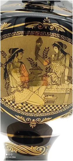 Kobaltblau Porzellanvase  24K Gold | Griechische Schatz - Bild 5