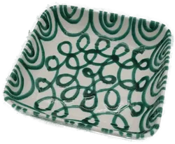 Gmundner Keramik Schale Grüngeflammt – Quadratisch, ca. 23 x 23 x cm - Bild 2