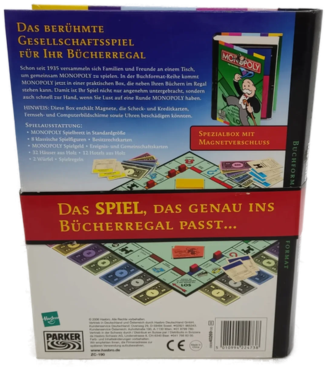Parker Monopoly Gesellschaftsspiel im Buchformat  – Bild 2