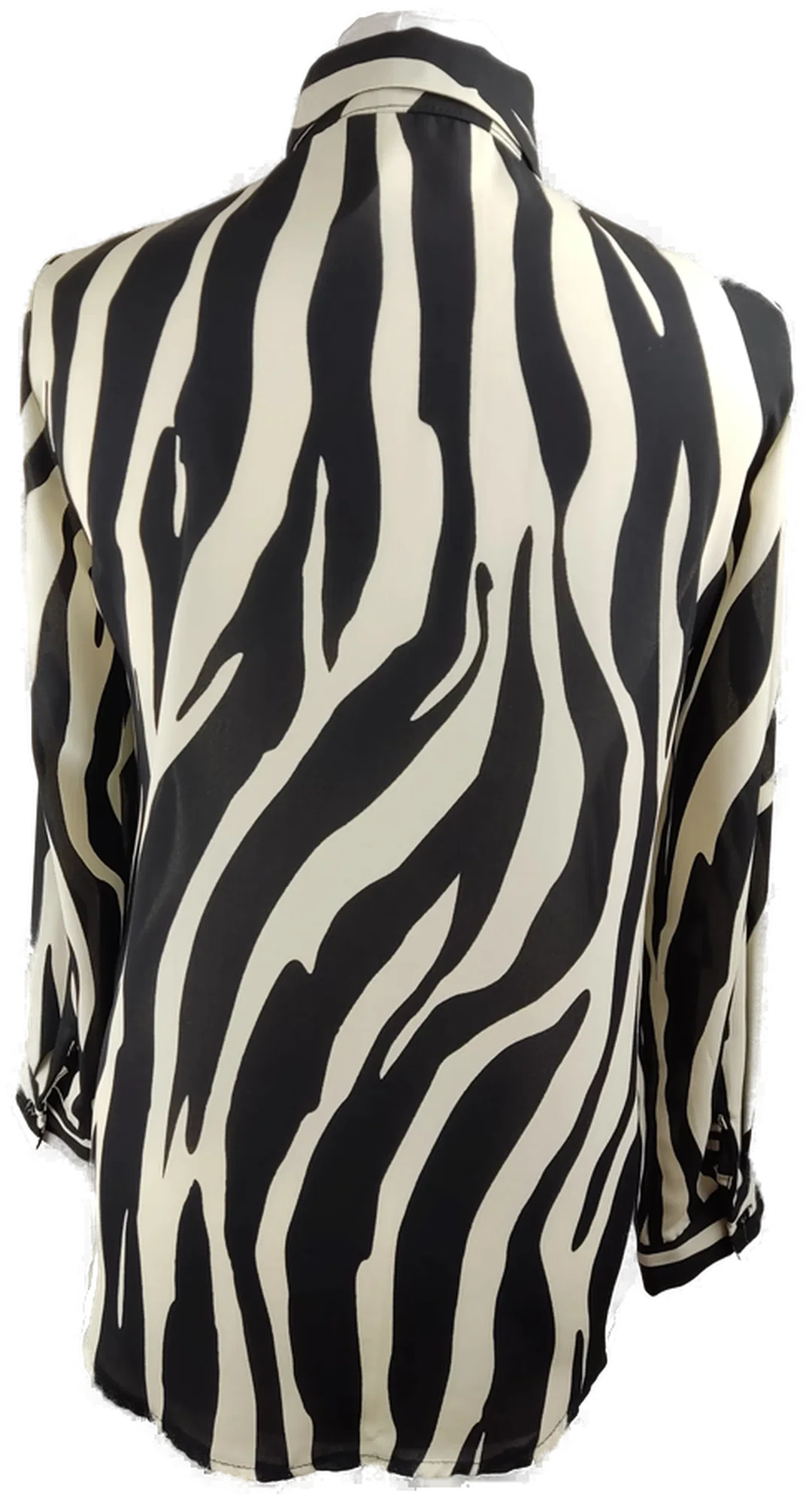 Damenhemd Größe S/36 Schwarz-Creme Gestreift | Retro-Charme – Bild 3