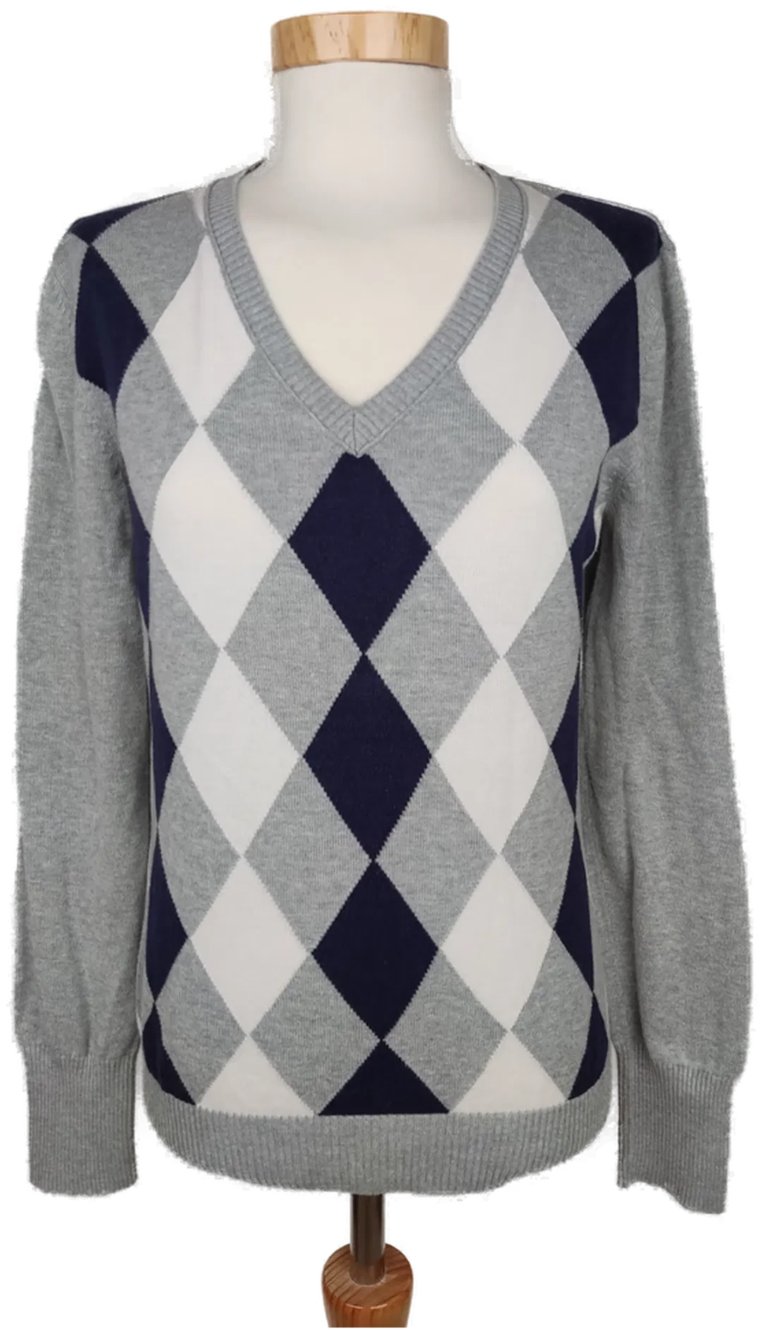 Tom Tailor Damen Bluse weiß/blau/grau kariert - M/38 - Bild 4