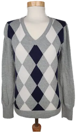 Tom Tailor Damen Bluse weiß/blau/grau kariert - M/38 - Bild 1