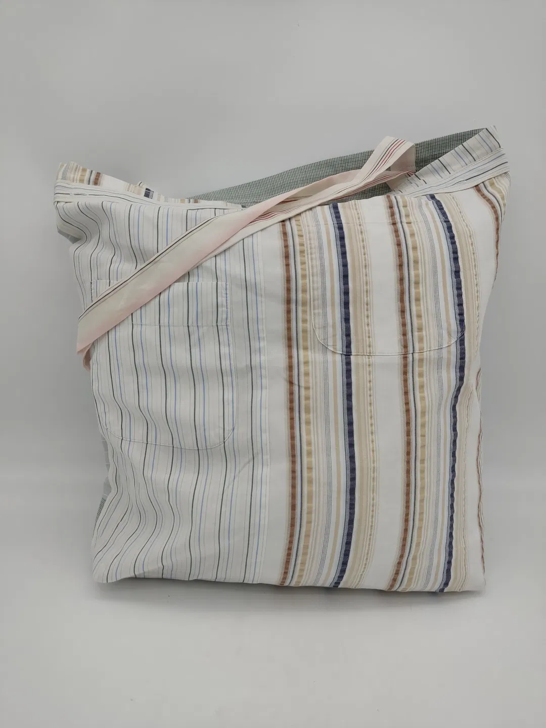 Tragtasche Stoff mehrfarbig + Henkel - Bild 4
