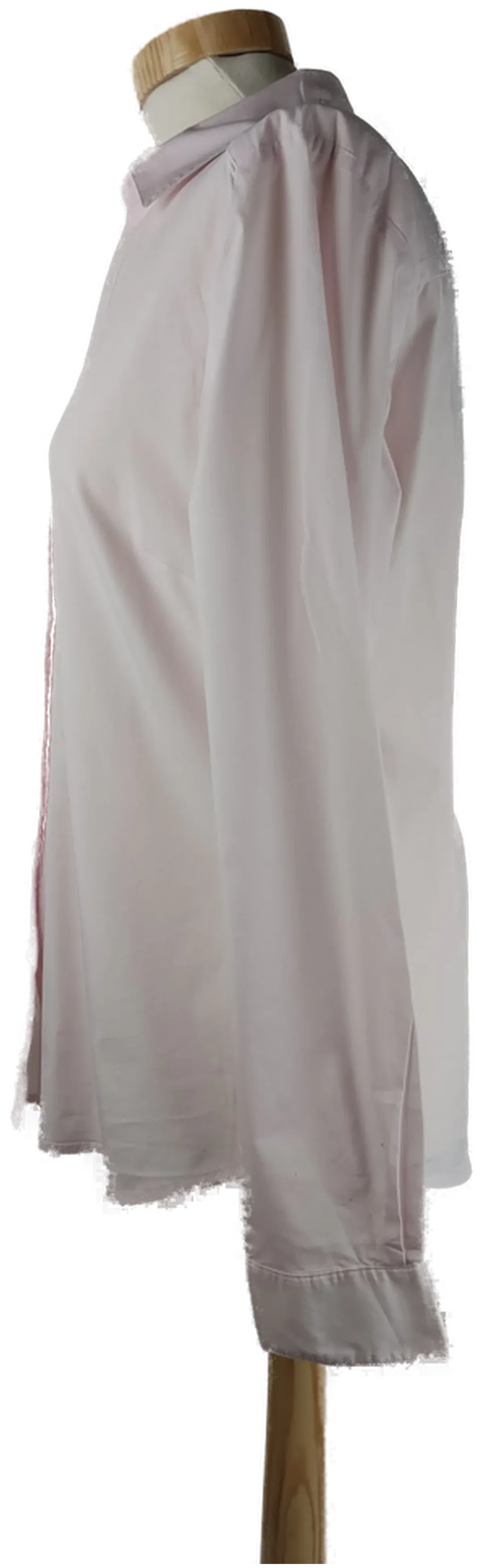 Bluse 'H&M', langarm mit Hemdkragen, hellrosa/weiß gestreift, Größe 40 – Bild 2