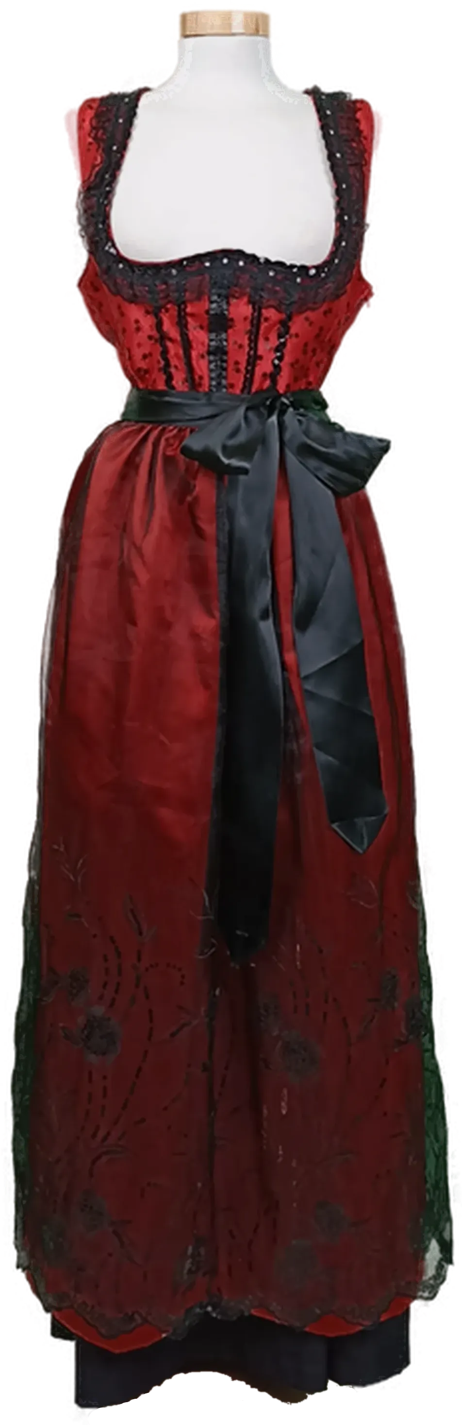 Country Line Damendirndl rot/schwarz Gr. 38 – Bild 1