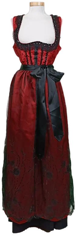 Country Line Damendirndl rot/schwarz Gr. 38