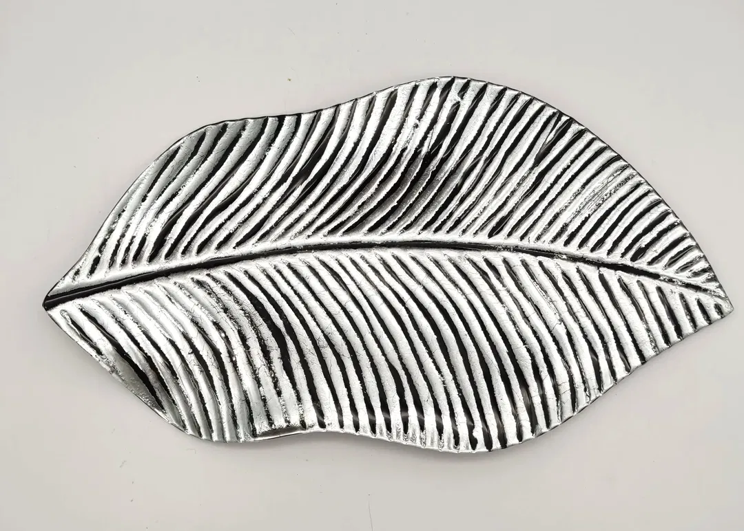 Blatt-Dekoteller aus Glas - Bild 4