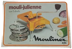Vintage Kunststoff MOULI-JULIENNE Hobel Reibe  mit 5 Klingen – Vorschau 4