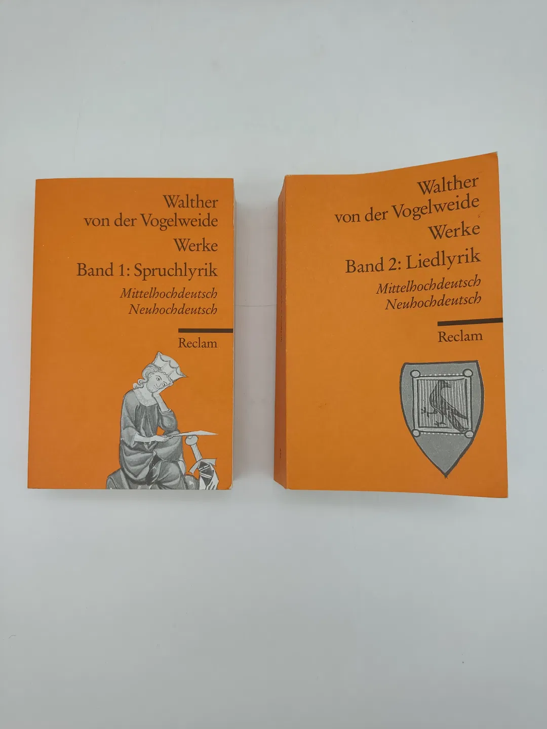 Werke- Band 1:  Spruchlyrik, Band 2: Liedlyrik. Mittelhochdeutsch/Neuhochdeutsch- Walther von der Vogelweide - Bild 1