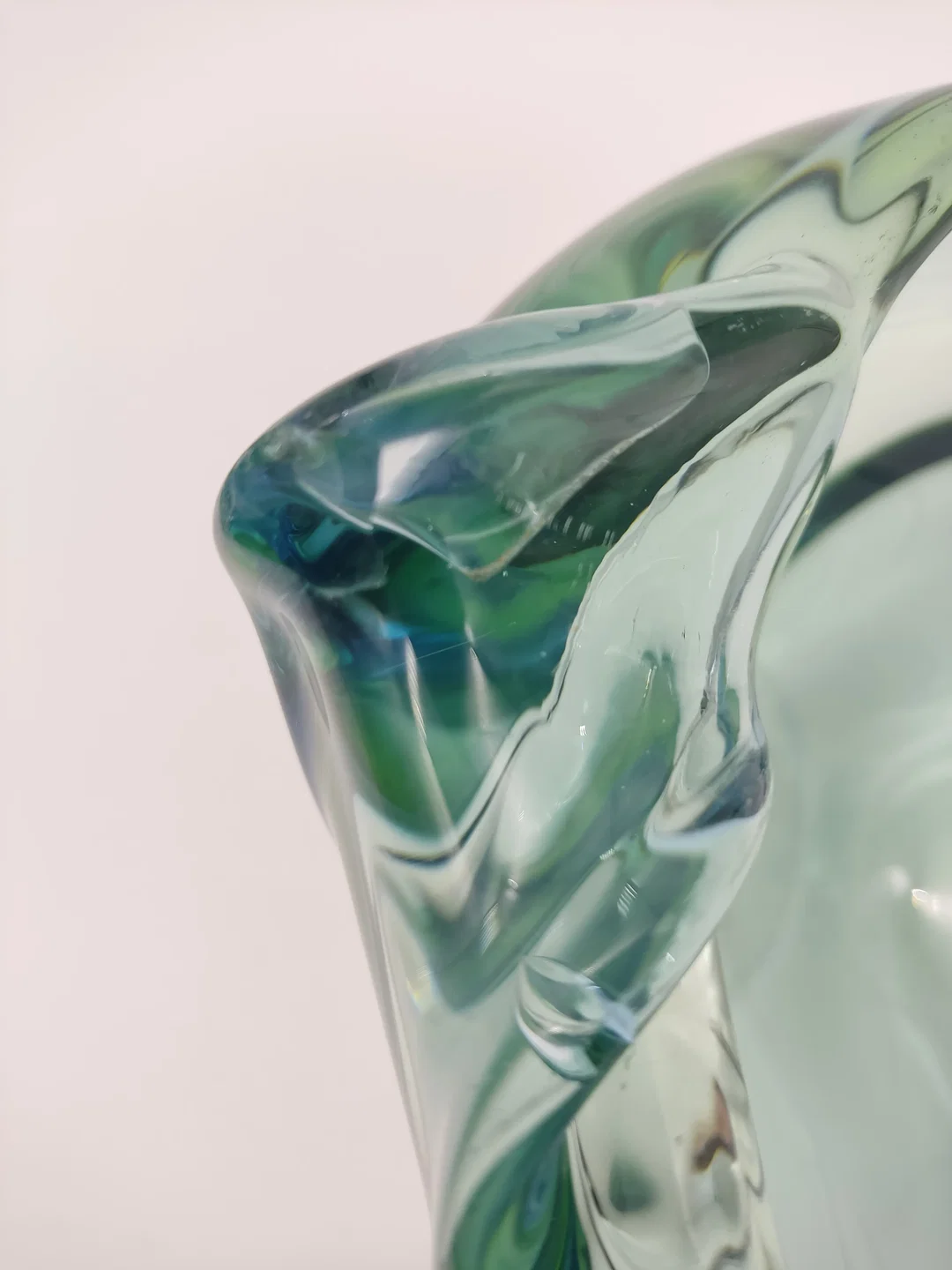 Mid-Century Glasschale grün-blau – Bild 3