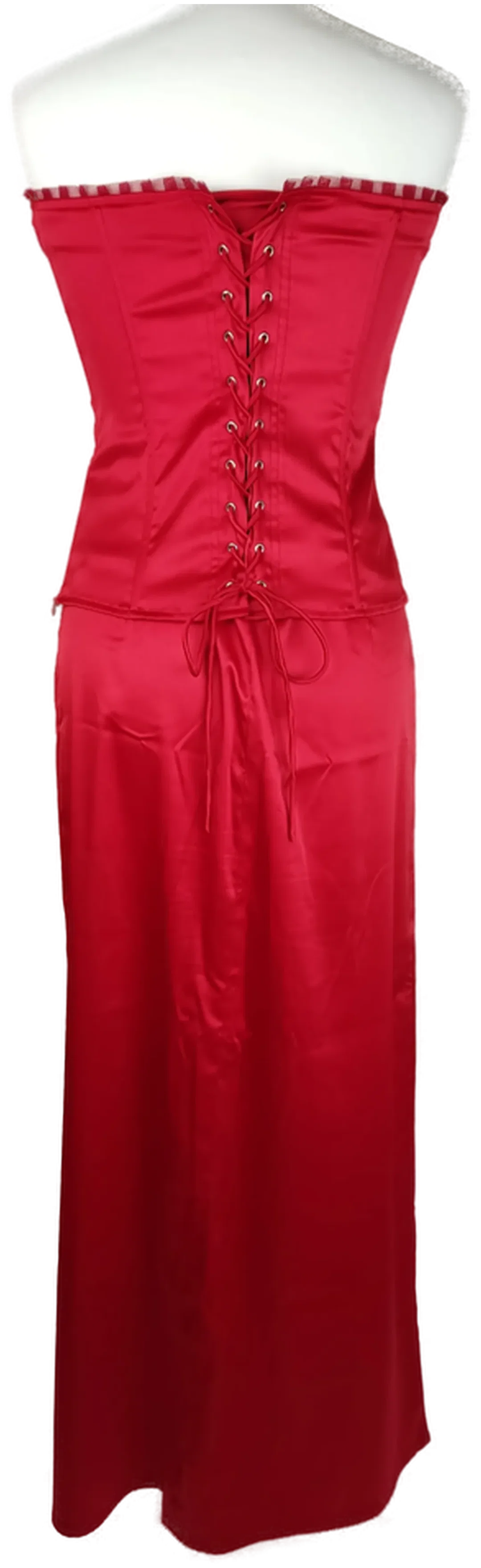 Zweiteiler Abendkleid Vero Moda Rot Größe 38 | Party-Eleganz – Bild 3