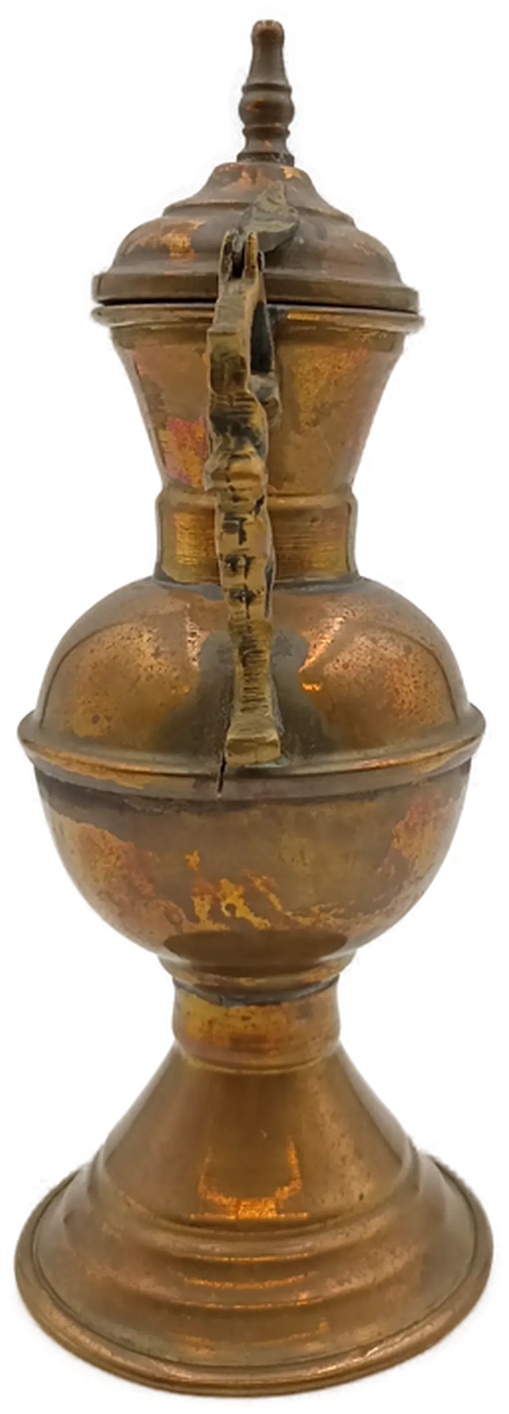 Orientalische Deko-Kanne – Vintage Kupferkanne mit Henkel und Deckel – Bild 3