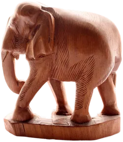 Handgeschnitzter Elefant aus Holz – 22 cm Höhe, 20,5 cm Länge - Bild 2