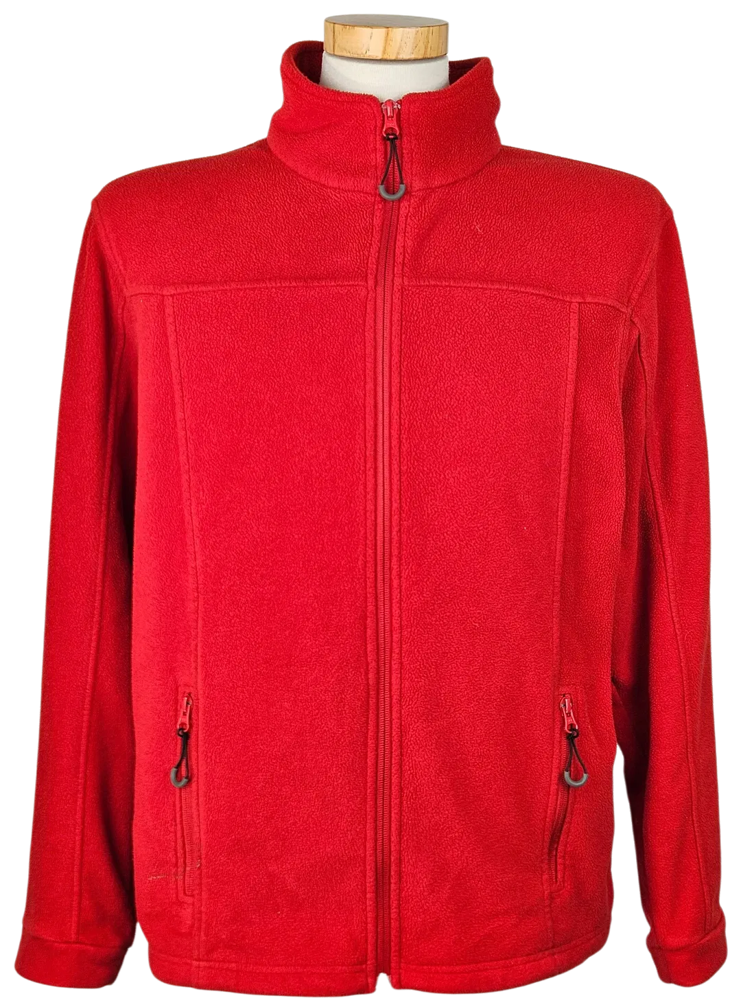 Engelbert Strauss Herren Flecce Zip-Pullover, rot - Gr. M  - Bild 4