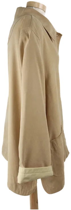 Jacke langarm mit Kragen, sandfarben mit Taschen, Größe 46 - Bild 2