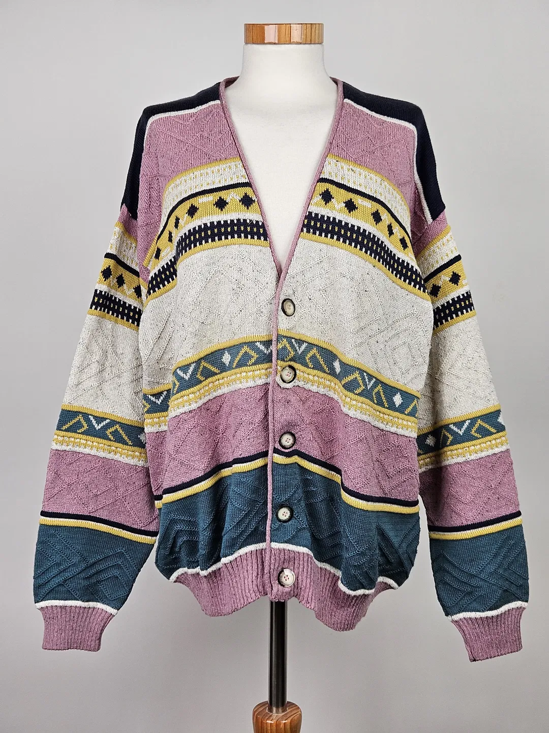 Vintage Damen Strickweste, multicolor - Gr. L  - Bild 1