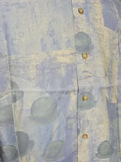 LUIGI Vintage Herren Hemd, gelb/grau - Gr. XL  - Bild 5