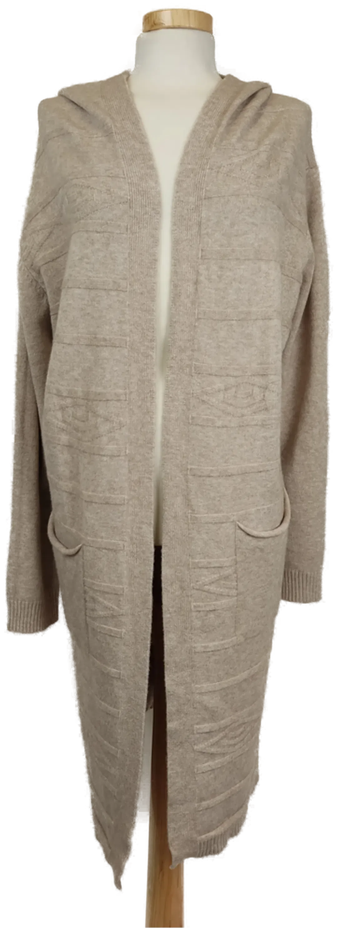 Anny Damenweste lang mit Kaputze beige - XL/42 - Bild 1