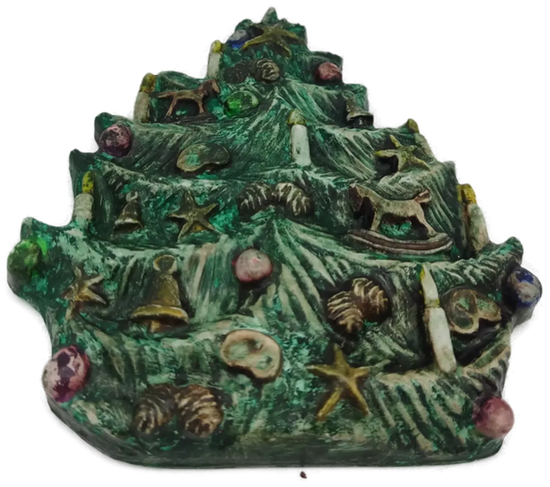 Vintage Weihnachtsdekoration aus Ton - Bild 1