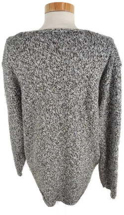 Pullover "Yessica", langarm mit V-Ausschnitt, braun/beige meliert, Größe XL – Vorschau 3