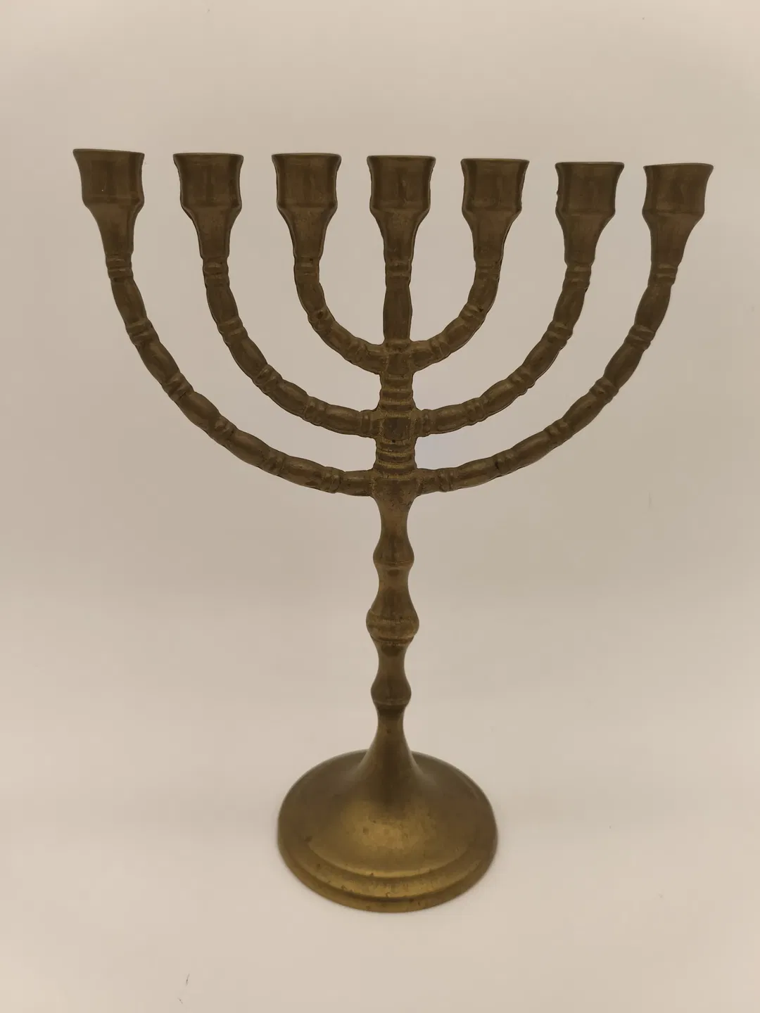 Menora - siebenarmiger jüdischer Kerzenleuchter aus Messing - Bild 4