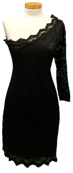 Miocelli Damen Spitzen-Midikleid schwarz Gr. 36 - Bild 1