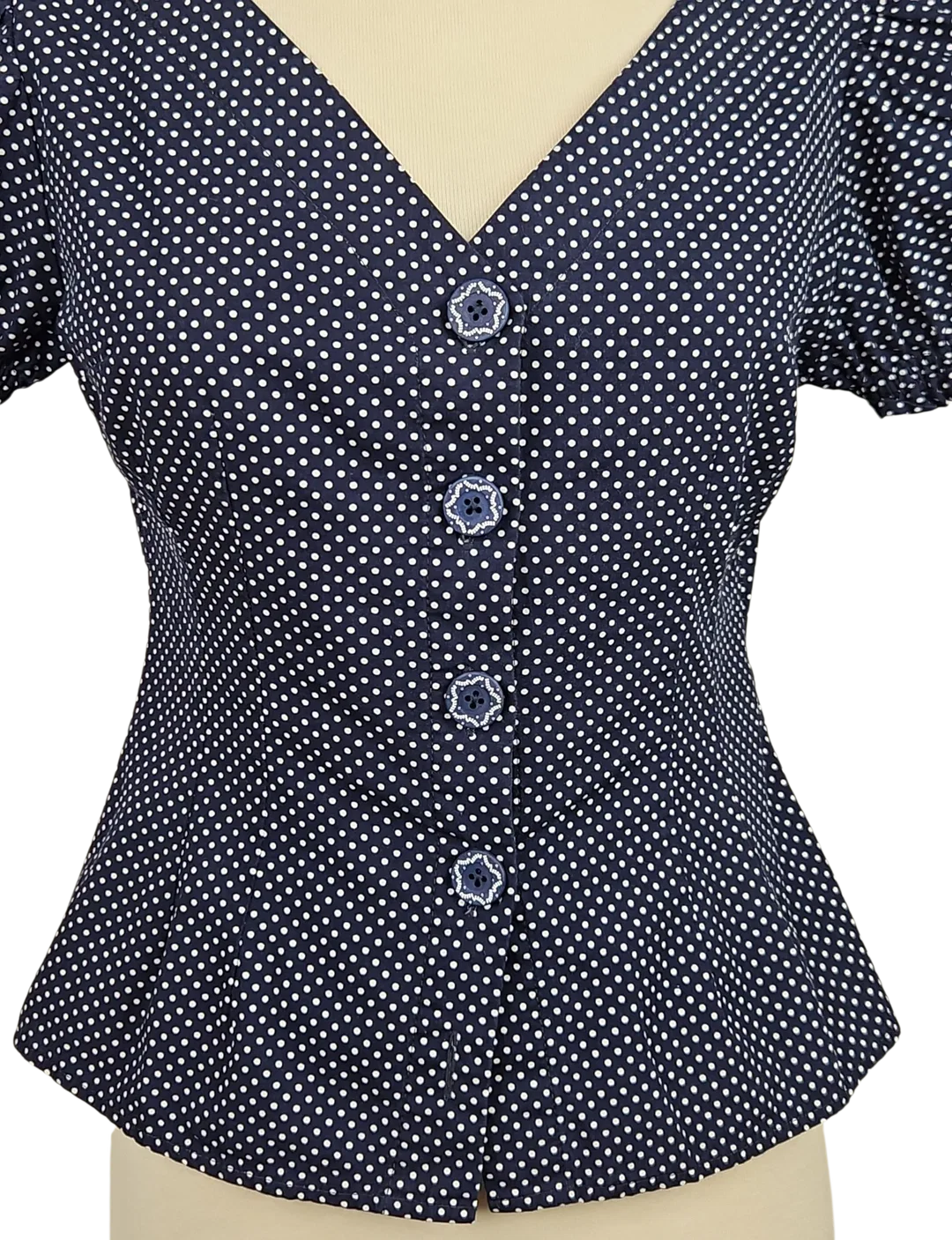 Lena Hoschek Damen Bluse, blau - Gr. S  – Bild 4