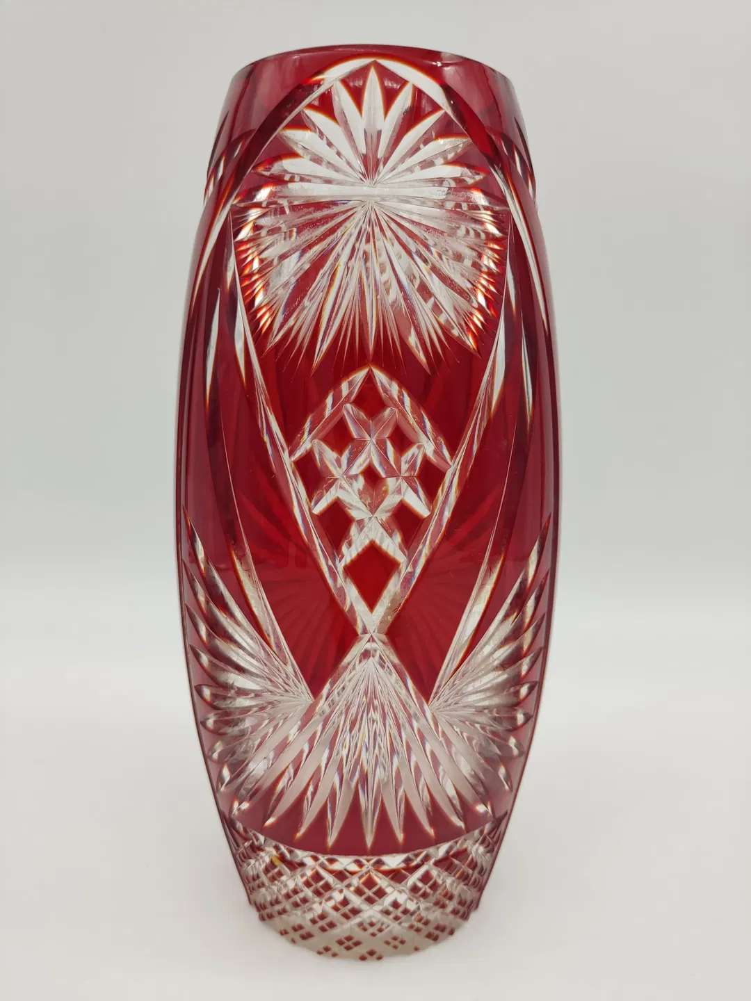 Kristall Vase in rot - Bild 4
