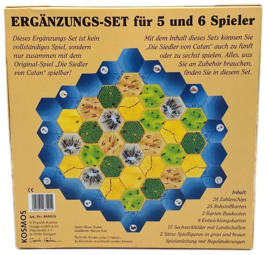 Die Siedler von Catan – Ergänzungs-Set für 5 und 6 Spieler | Kosmos | Klaus Teuber | Komplett – Bild 3