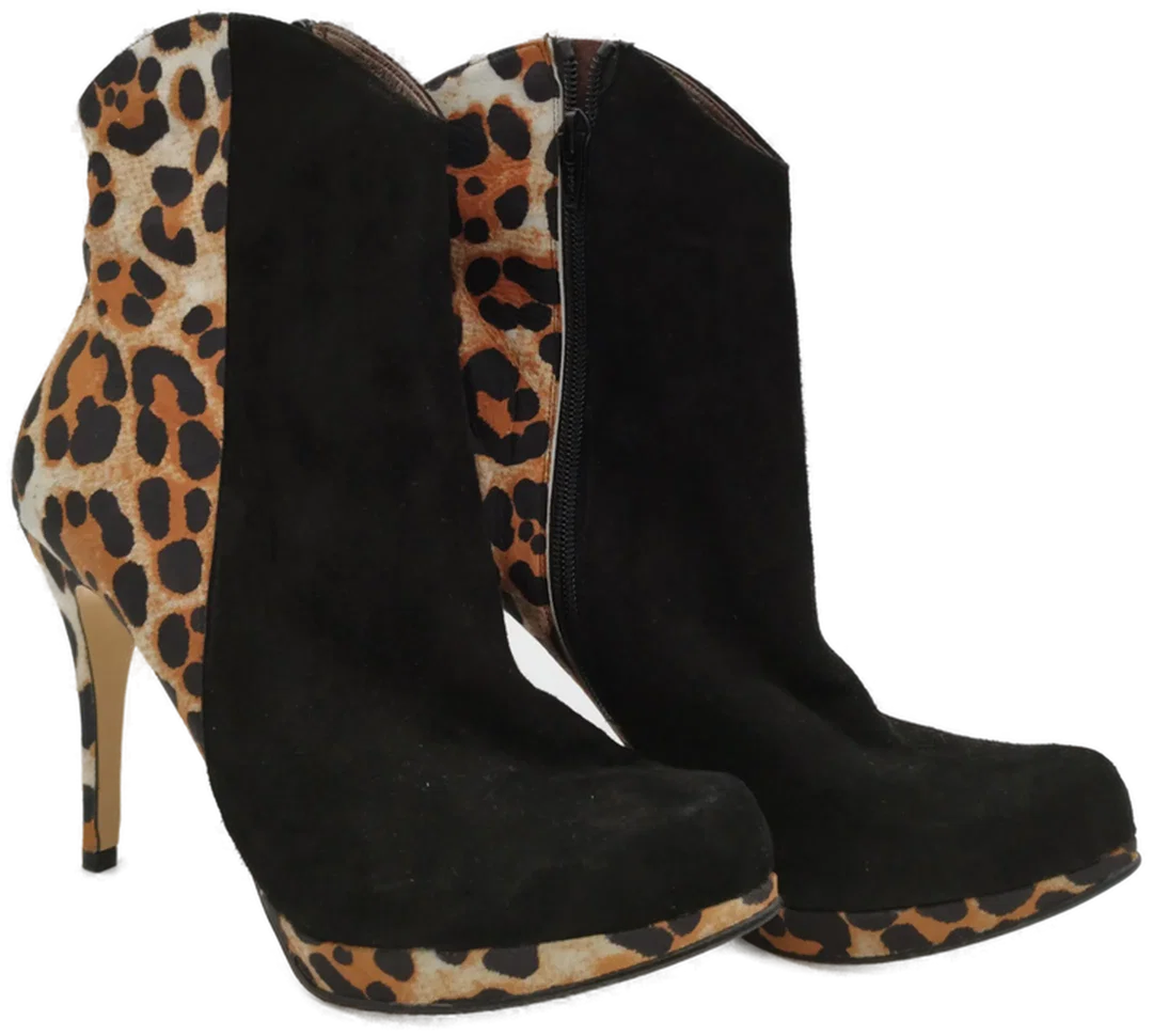Stilvolle Damenstieflette Glööckler im Leopardenlook - Größe 42, Hochwertiges Kunstleder, Perfekt für Party & Alltag! – Bild 2