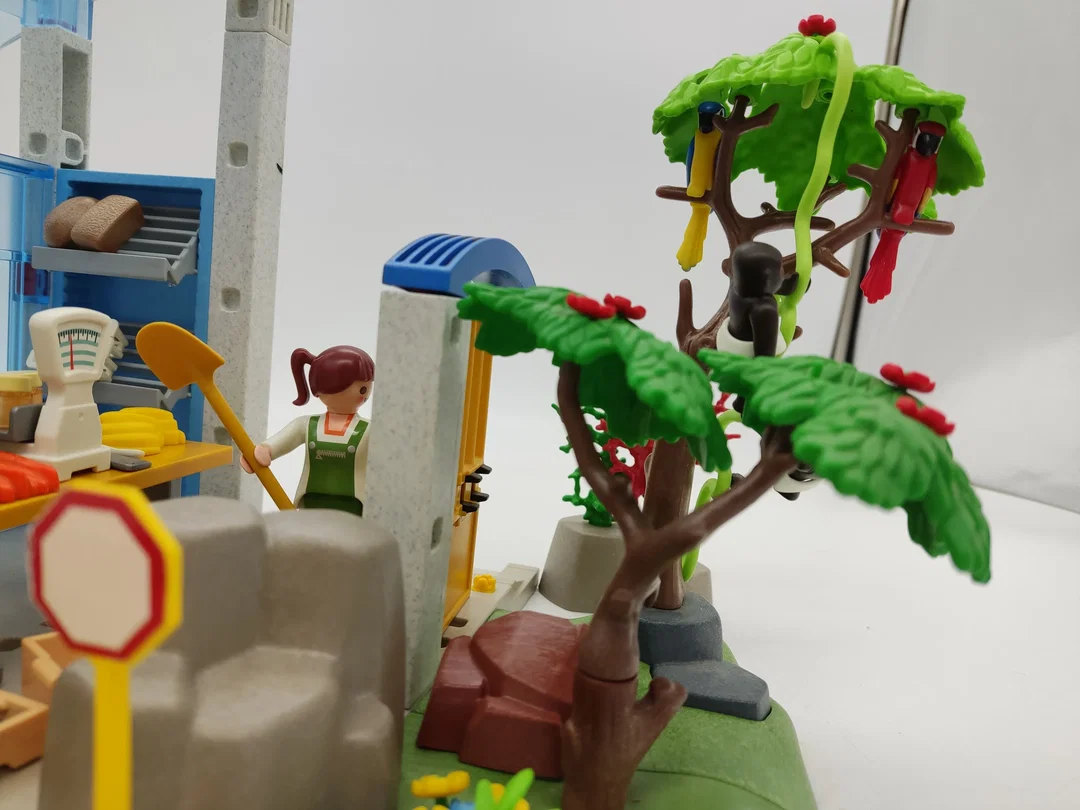 Playmobil Zoowärterhaus mit Affengehege + 3 Kinder und Kleinteile – Bild 5