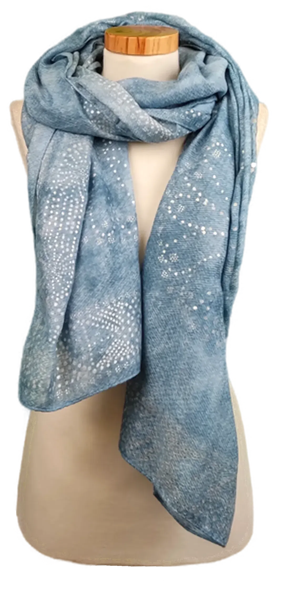 Desigual Damen Tuch hellblau mit silbernen Akzenten - Bild 4