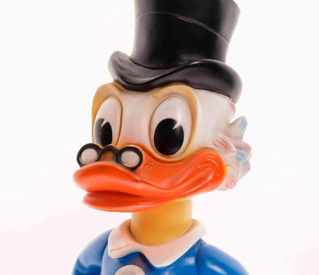 Vintage Onkel Dagobert "Duck" Figur – Walt Disney Productions, 36 cm, Kunststoff – Bild 6