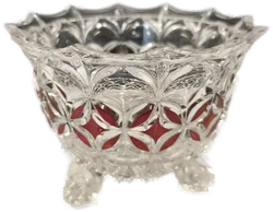 3 Fuß- Glasschale, Höhe 10cm, Böhmen - Bild 1