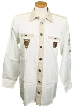C&A Landhaus Naturally Herrenhemd beige/weiß Gr. S