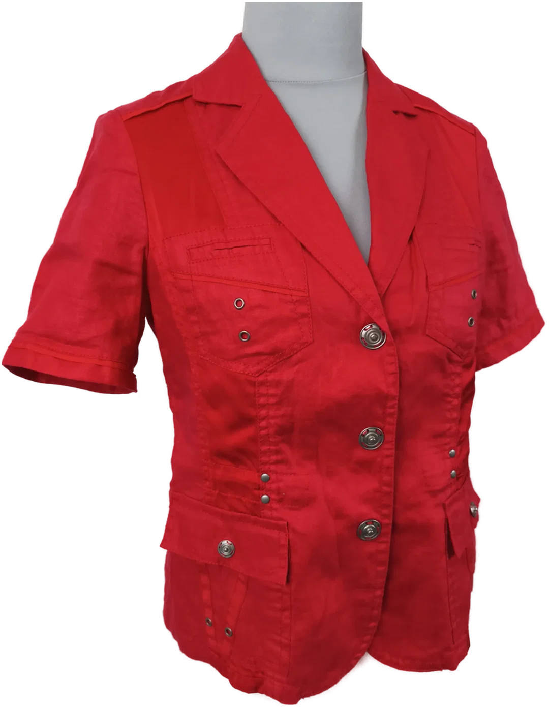 Bonita, Kurzarm-Blazer, Gr. 38, Leinen – Bild 3