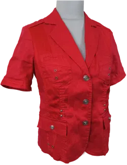 Bonita, Kurzarm-Blazer, Gr. 38, Leinen - Bild 3